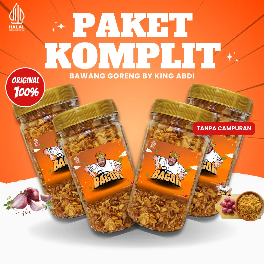Bawang Goreng King Abdi - Rajanya Bawang Goreng  4 Toples