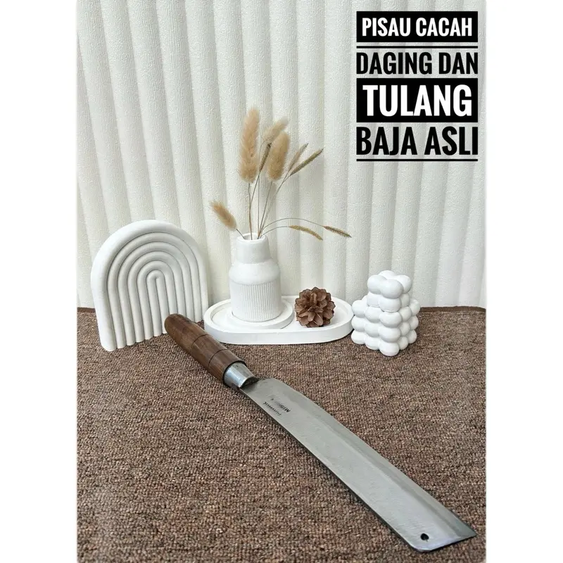 Pisau Cacah Daging/Sayur Bahan Baja Pir Asli Super tajam Ukuran 38 Cm Tebal 3 mm Kitchenware 0