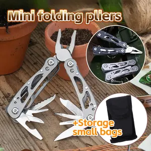 [SAHABAT-MANCING]1PC tang lipat multifungsi survival Multifungsi, ringan dan praktis, terbuat dari baja tahan karat 420 Tang Serbaguna Mini