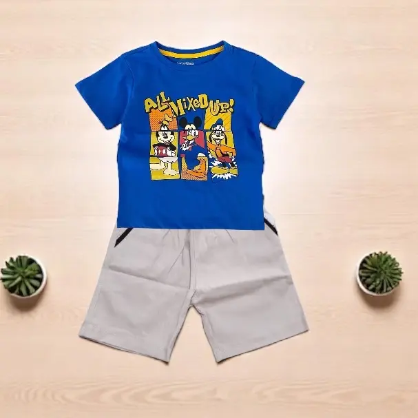 SETELAN ANAK USIA 1-8 THN Distro Katun Anak-Anak Fashion Kaos Cotton Combed 30s & Celana Pendek Katun Drill Tahan Lama Nyaman Dipakai Parsel Parsel 2