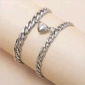 BTC GELANG COUPLE TITANIUM RANTAI SILVER PRIA WANITA ANTI KARAT ANTU LUNTUR TERMURAH Bracelets