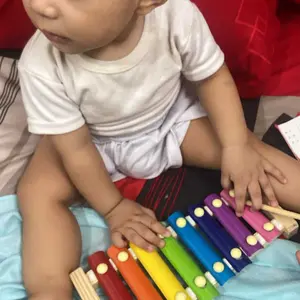 TAIYO Mainan Anak Basic Kayu Edukasi Sensory Montessori Mini Round Beads Jam Puzzle 3D Shape Geometri Xylophone Kado Toys