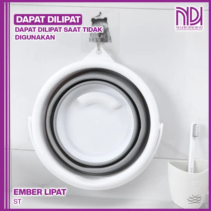 COD NEGERI DEKORASI Ember Lipat Portable 3L 5L 10L Multifungsi 3