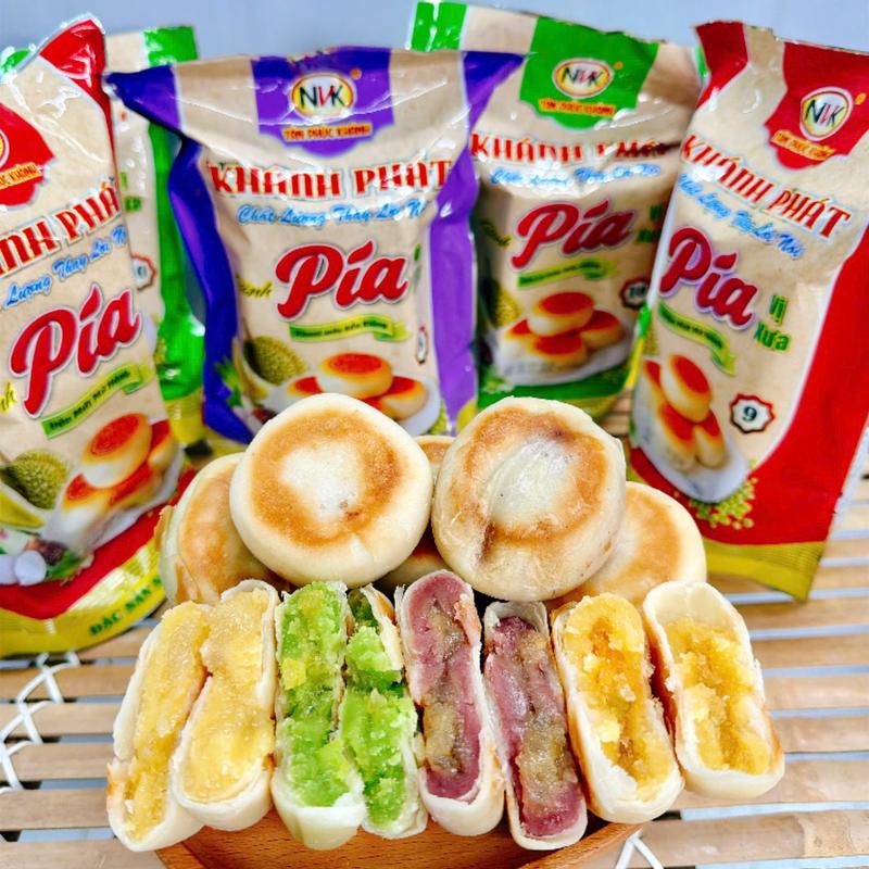 MUA 1 TẶNG 1, BÁNH PÍA XƯA 4 VỊ VỎ MỀM NHÂN DẺO, 2 TÚI 500G 8 BÁNH