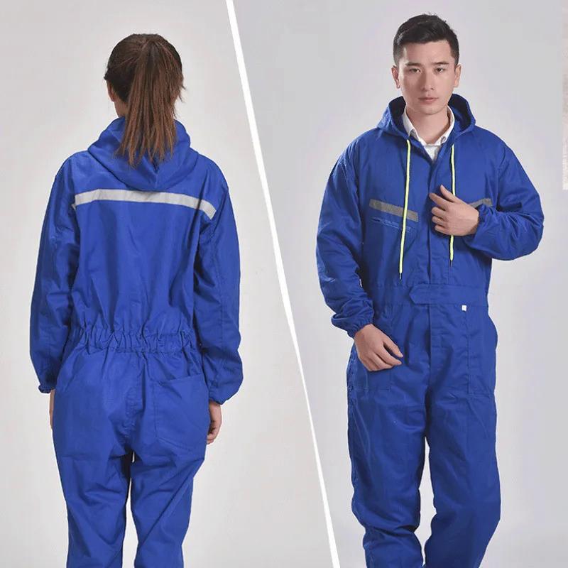 Product Introduction of Working Hooded Coveralls  Dust-proof Paint Spray Clothing Hood Protective Safety Reflective Work Clothes 3