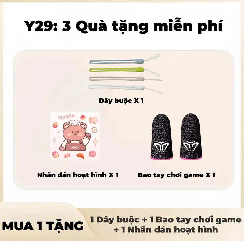 Tai nghe ngủ Y29 [3 Quà tặng miễn phí] 1 Nhãn dán hoạt hình+1 Bao tay chơi game+1 Dây buộc,Không dây Bluetooth với thiết kế hình elip, iPX5 không thấm nước, Âm thanh trung thực cao 1