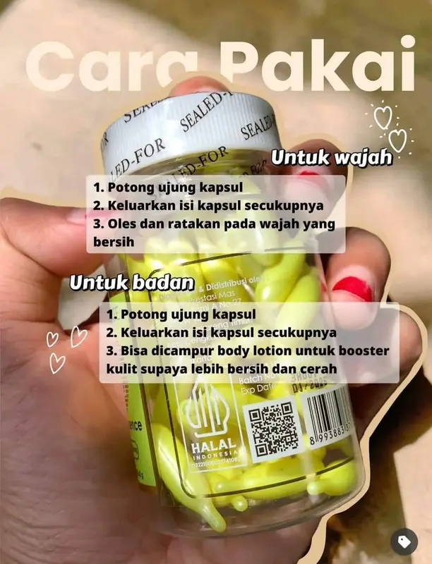 animate kapsul-pencerah kulit kusam kulit sensitive kulit kering -ANIMATE Facial Essense isi 60 capsul Hitam Vitamin Mencerahkan 4