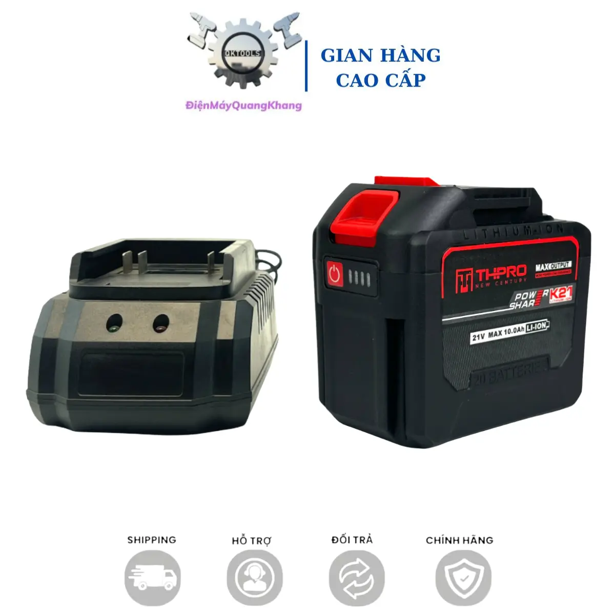 Phụ kiện Pin 20cell THPro - 10Ah Dung lượng cao , Chân pin phổ thông Makita , Pin máy khoan , máy siết , Máy Mài ,đèn LED báo Pin
