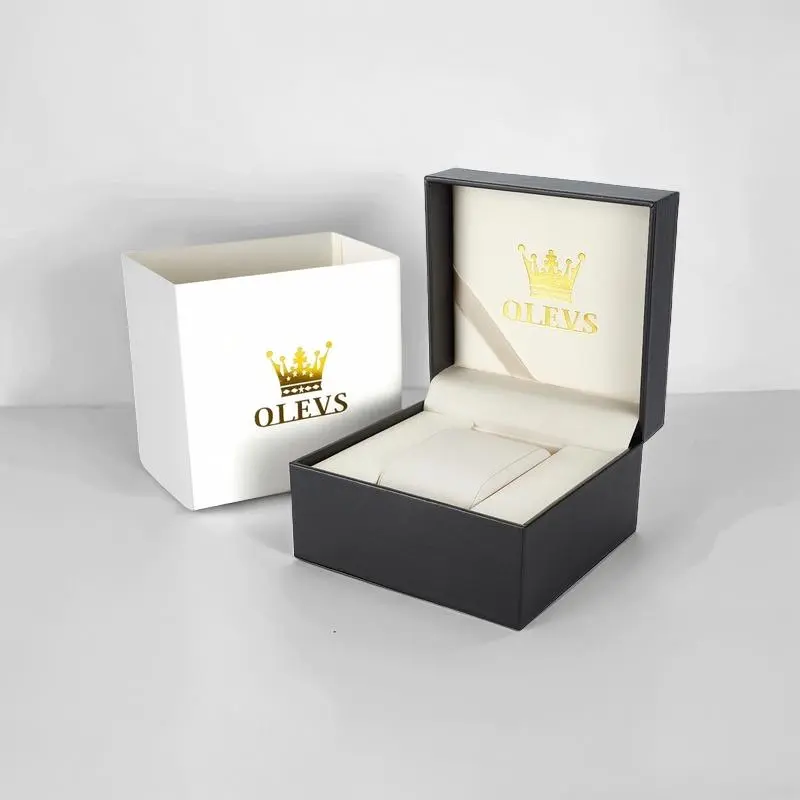 OLEVS Jam Tangan Original Kulit Boxes Fashion Kotak Berkualitas Tinggi Cod Hadiah 7