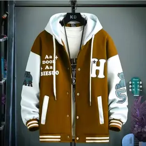 H 54 Bear Jaket Basebal Hodie Jaket Baseball Cowok Model Terbaru Sweater Hoodie Pria Keren Combinasi Warna