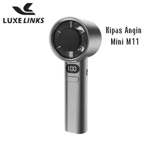 LUXE M11 Mini Fan Turbo Kipas Angin Portable Handheld Desktop 120 Speed LED Digital Strong Wind dengan Angin Kuat dan Stabil untuk Aktivitas Indoor dan Outdoor