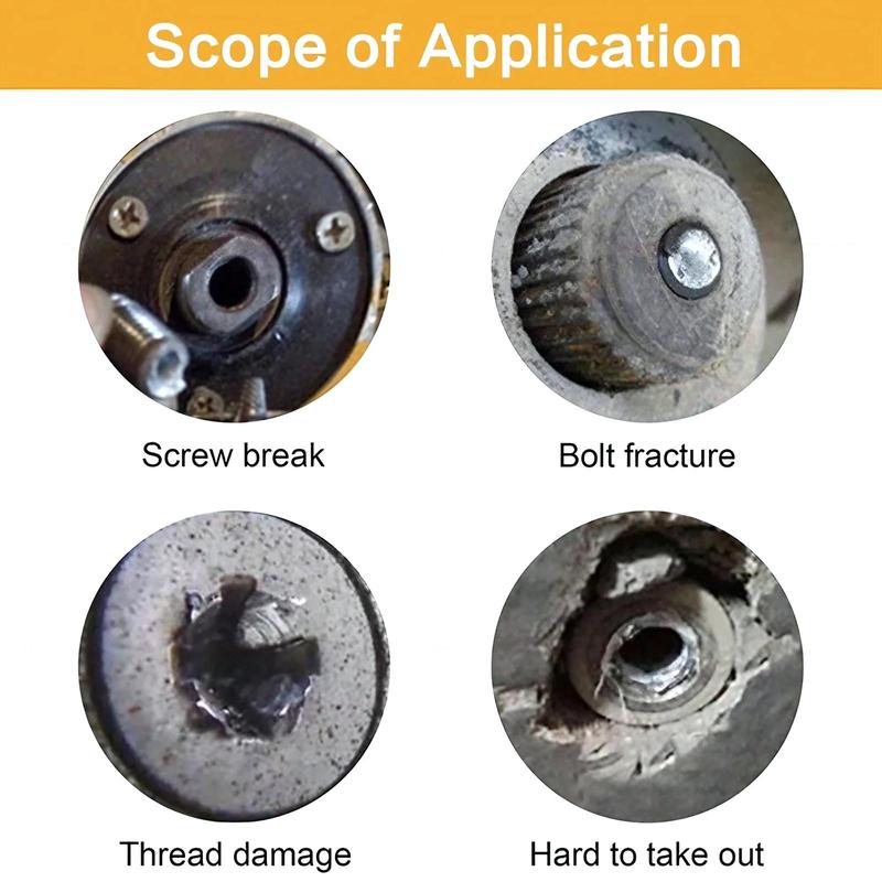 High Speed Steel Screw Extractor Set, Broken Bolt Universal Removal Tool Set, Car Mechanical Anti-slip Durable Repair Tool, Industrial Grade High Hardness Screw Extractor Kit 5