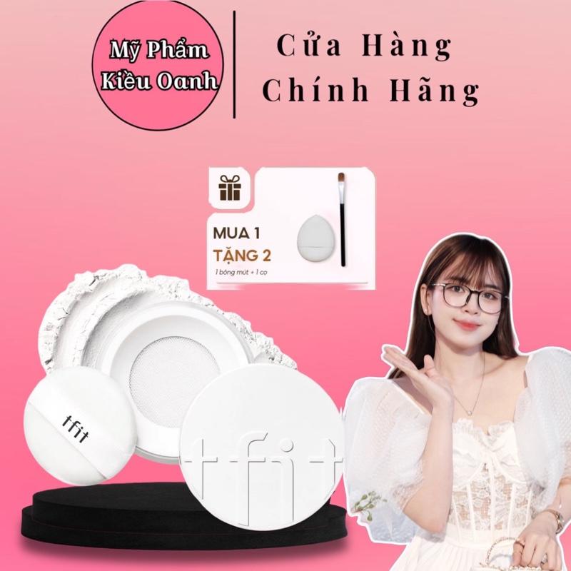 [mua 1 tặng 2] Phấn Phủ Khoá Nền, Phủ Bột Hỗ Trợ Giảm Dầu Nhờn TFIT 7gram ( Không Màu) Tặng kèm cọ + bông mút