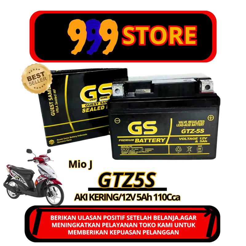 Aki Motor Yamaha Mio J Aki Kering Accu Kering MF Gtz5s Aki Motor