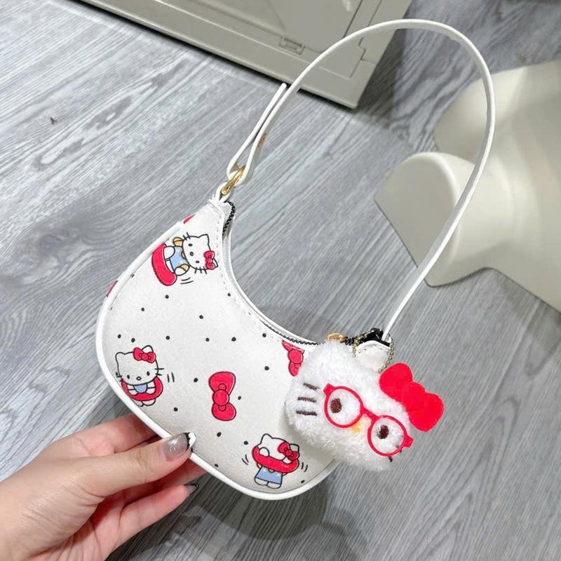Túi mini cho bé gái cầm tay đi chơi tết TẶNG MÈO KITTY xinh xắn Hiếu Túi Store