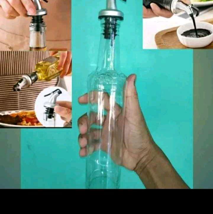 BOTOL MINYAK KACA SAUCE OIL BOTTLE DISPENSER TRANSPARANT TAHAN PANAS MULTIFUNGSI (botol kecap , botol minyak dan lain2) Dapur Glass 1