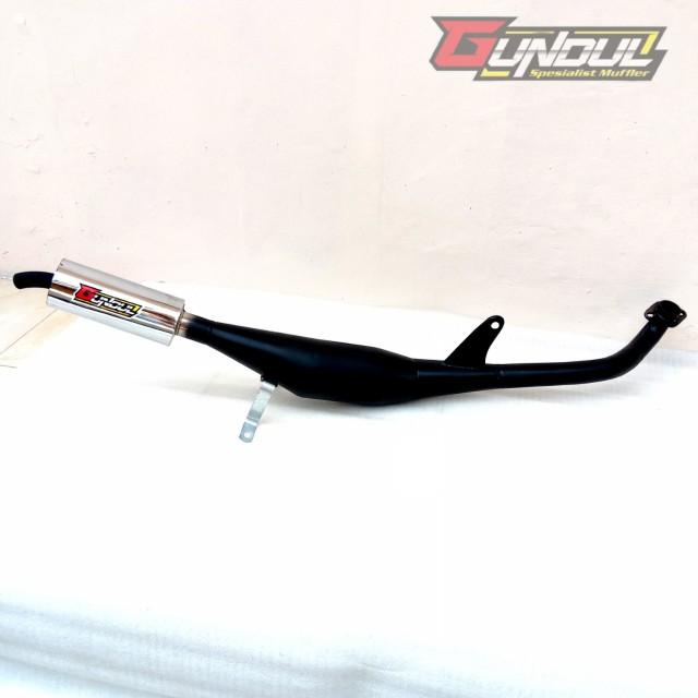 Knalpot racing yamaha Alfa y100 suara kering power maksimal