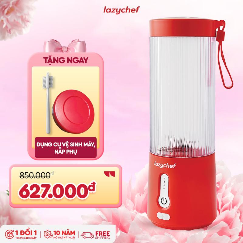 [HOT] Máy Xay Bỏ Túi 3IN1 Tích Điện Tiện Lợi Lazychef 450ml, Máy Xay Sinh Tố Không Dây, Cầm Tay Đa Năng, 6 Lưỡi Dao Kép Răng Cưa Inox, Bảo Hành 12 Tháng, Hỗ Trợ Kỹ Thuật 10 Năm