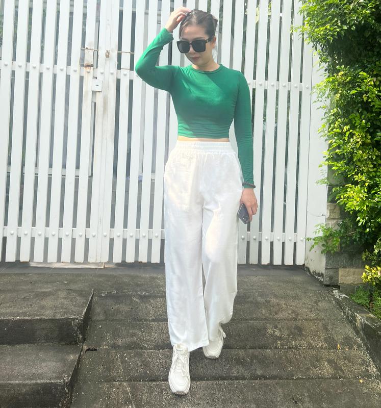 QUẦN LINEN SUÔNG CAO CẤP Women-LƯNG THUN DỄ MẶC Nữ CHẤT ĐÃ WASH XỬ LÝ ĐỘ RÚT Pants