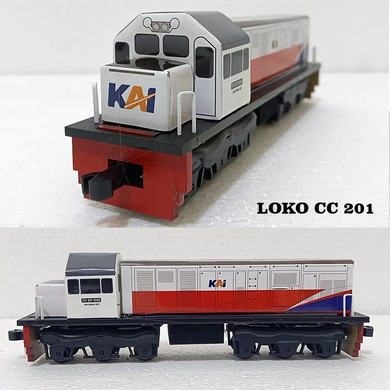 Kereta Api Indonesia - Lokomotif dan Gerbong (Handmade) 2