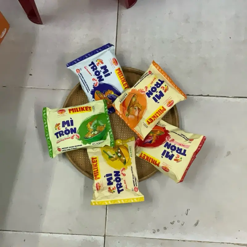 Combo 5 gói 5 vị  mì trộn Miliket 117g.
