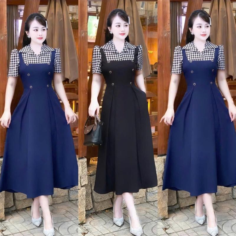 Deal Mở Bán Đầm váy thiết kế EllY N060 dành cho nữ thiết kế dáng tiểu thư tay ngắn thời trang phù hợp đi làm chơi đi dự tiệc có đủ size Váy nữ XS_S_M_L_XL_XXL Women Dress