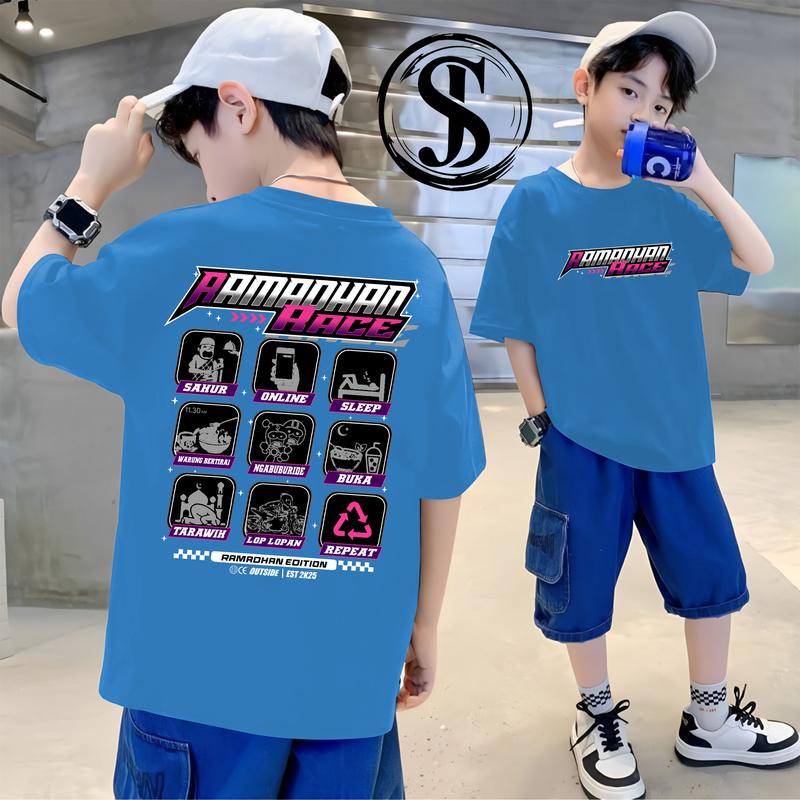 BAJU ANAK LAKI LAKI SIZE M,L,XL,XXL ATASAN ANAK PAKAIAN ANAK DISTRO KAOS ANAK PREMIUM BAJU ANAK ANAK TERLARIS ATASAN ANAK USIA 3-15 TAHUN RAMADHAN RACE VOL 1 STORE JUNIOR 1