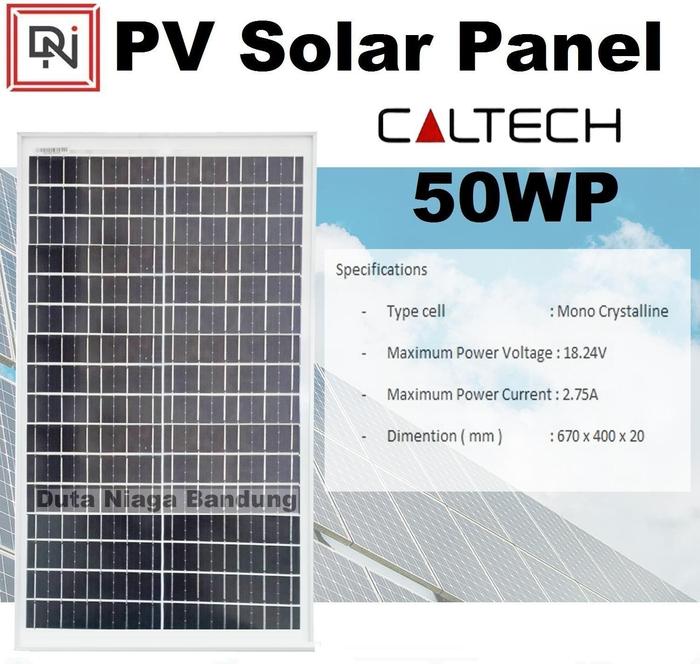 Caltec Solar Jual Solar Panel 50Wp Mono Caltech solar cell Panel surya tenaga surya ...
