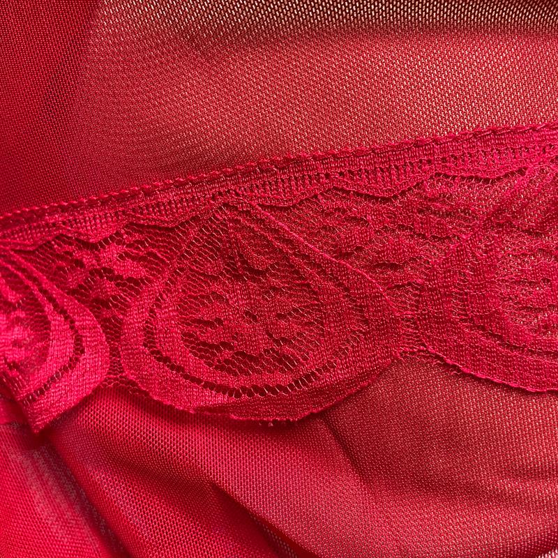 [Red Pink] Lingerie Dress Fit Hitam Big Jumbo Size Baju Tidur Daster Jumbo Wanita Premium X3P 7
