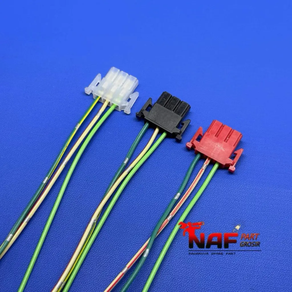 SOCKET SOKET KABEL KONEKTOR TOMBOL PIN 3 SAKLAR LAMPU KLAKSON DIM SEIN SEN STATER UNIVERSAL