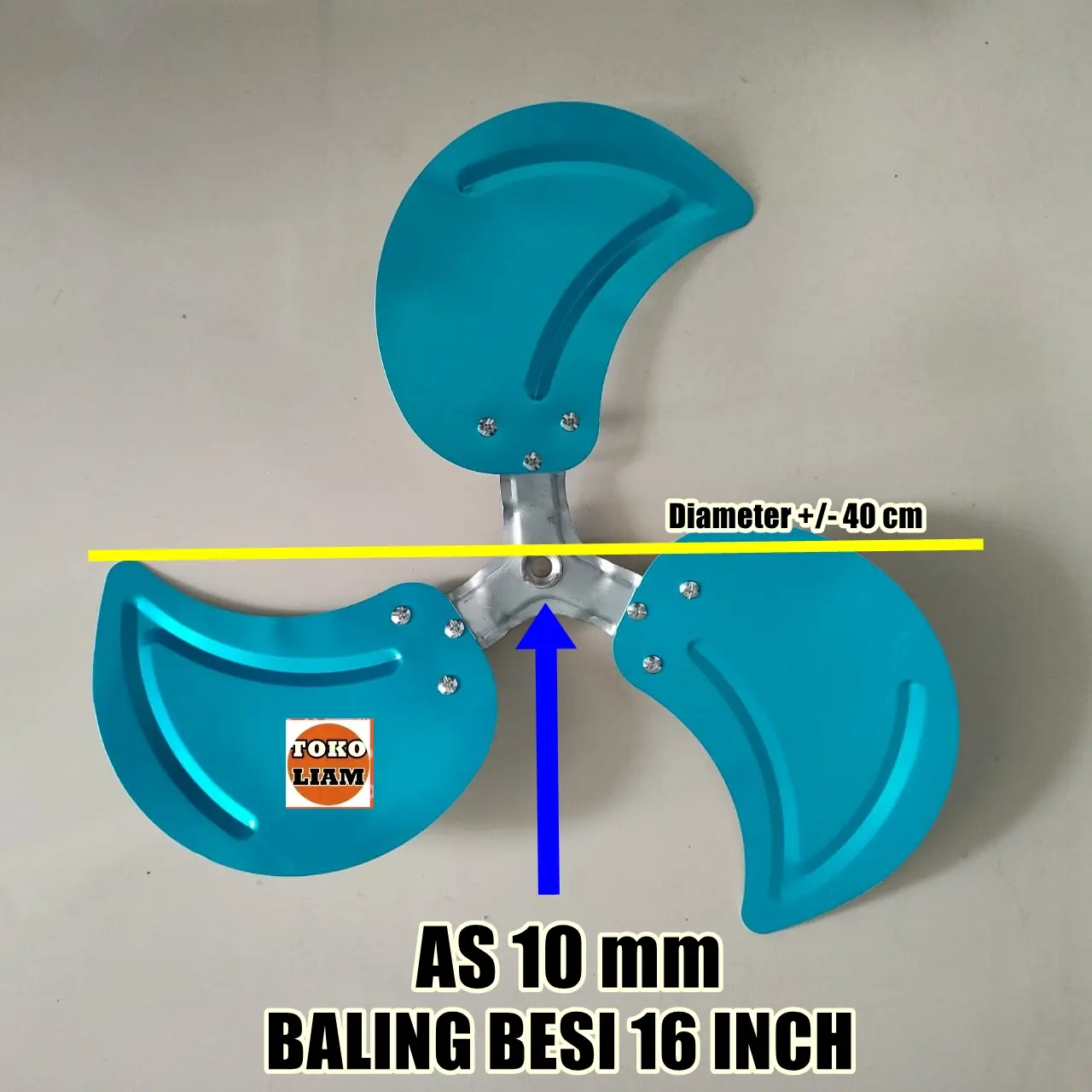 BALING BESI KIPAS ANGIN 18 INCH AS 10 MM UMUM RRT TORNADO MODEL KUNCIAN BAUT