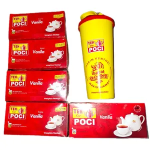 5 kotak Teh Poci Vanila + 1 free tumbler