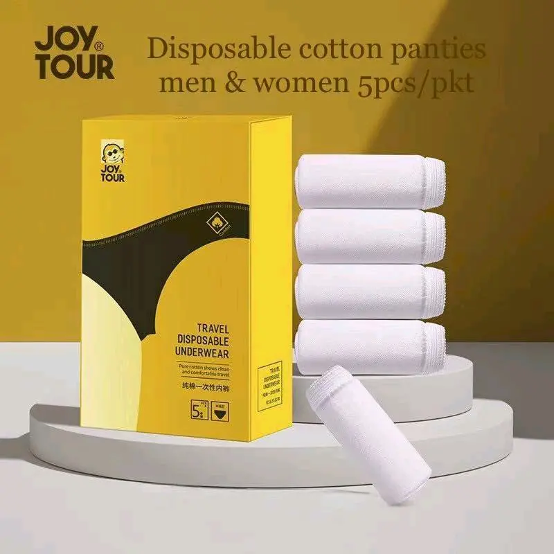 JOY TOUR Premium Disposable Cotton Briefs Men &Women Travel Panties Daily Underwear Carton Package Casual Cotton Cotton