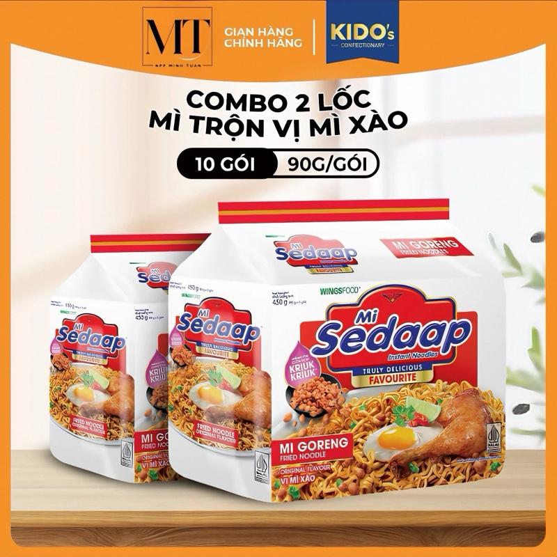 Combo 2 Lốc Mì Sedaap - Mì Trộn Vị Mì Xào 90gr x 10 Gói không cay Food Miến mi tom khong