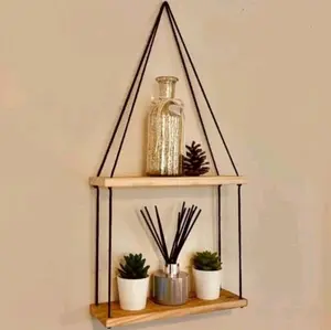 rak tali gantung minimalis, dekorari runah , hiasan dingding