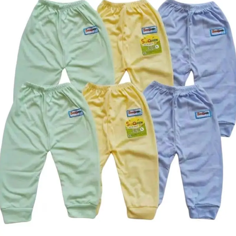 12Pcs Celana Panjang Bayi Zahdan / Saquen Bahan Katun S M L XL 2