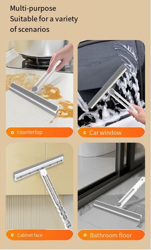 Product Introduction of Dụng Cụ Vệ Sinh Cầm Tay Có Thể Gập Lại Dụng Cụ Cạo Kính, Chổi Lau Gương Phòng Tắm Đa Chức Năng, Cần Gạt Nước Kính Xoay 360 ° 10