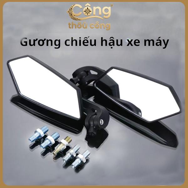 Gương Chiếu Hậu Xoay 360 Độ Gập Mặt Đồng Hồ Dành Cho Xe Máy Xe Đạp Xe Điện Dễ Lắp Chống Rung Phong Cách Đẹp Mắt