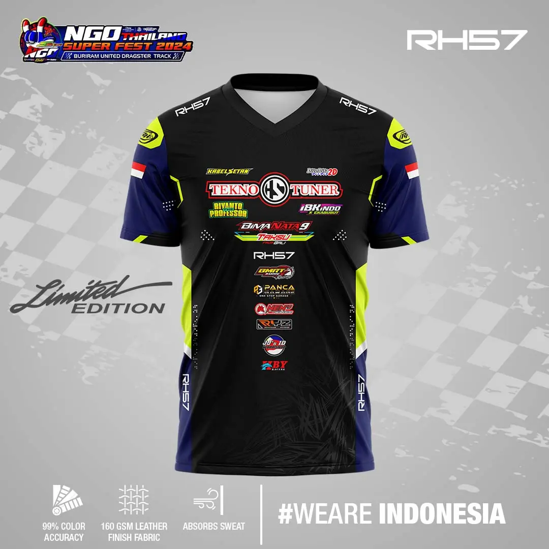 Jersey TeknoTuner HS Vneck Spesial NGO Thailand 2024 Edisi Terbatas