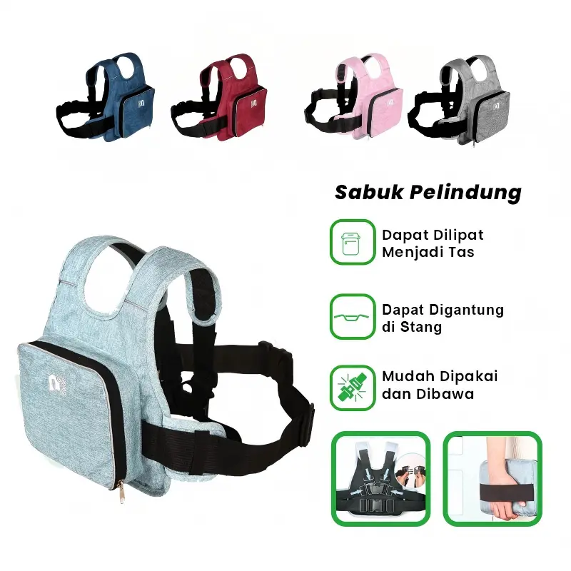 Pandair666 SABUK PENGAMAN BONCENGAN MOTOR ANAK MODEL MINI SABLON