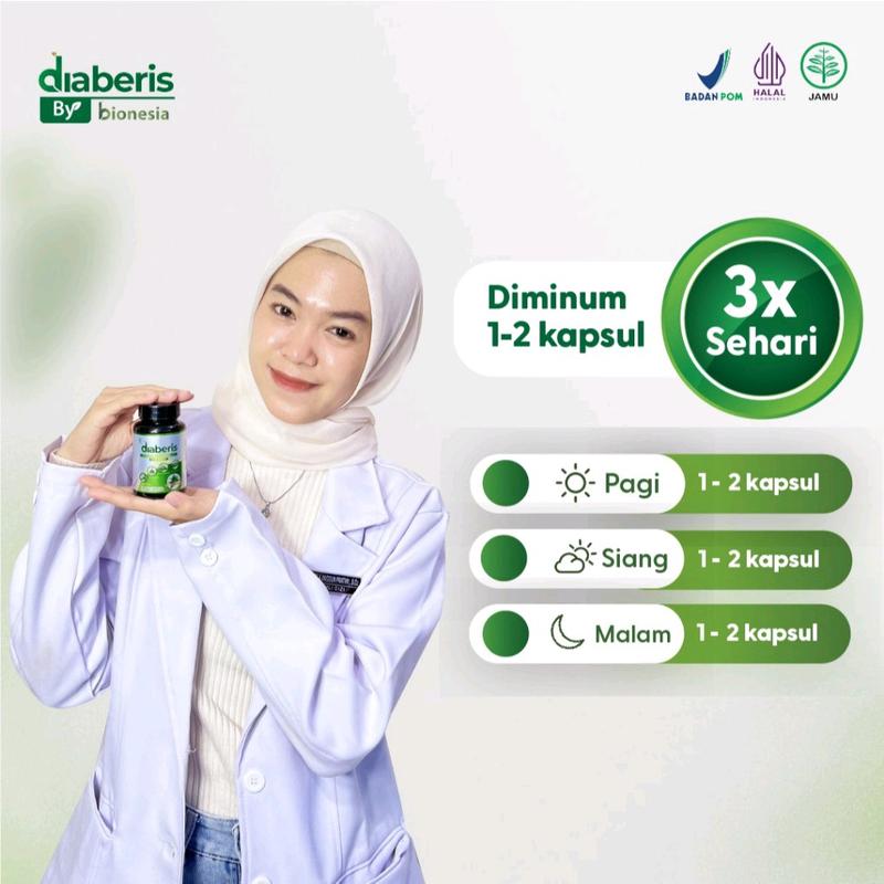 DIABERIS Original Suplemen Herbal Atasi Diabetes, Gula darah BPOM Ampuh 2
