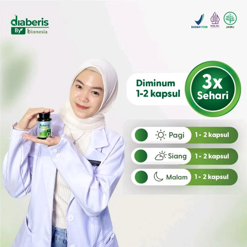 DIABERIS Original Suplemen Herbal Atasi Diabetes, Gula darah BPOM Ampuh 2