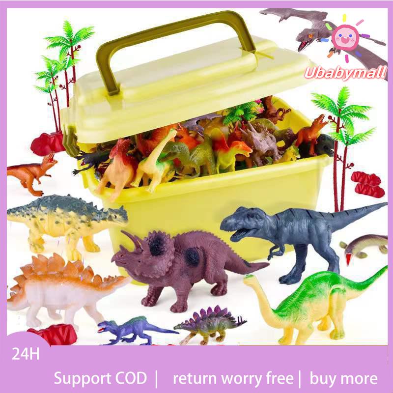 Product Introduction of [COD]Paket Dunia Dinosaurus Tyrannosaurus Rex Besar Dunia Dinosaurus Mainan Anak Laki-laki dan Perempuan Model Plastik Simulasi Toy 17