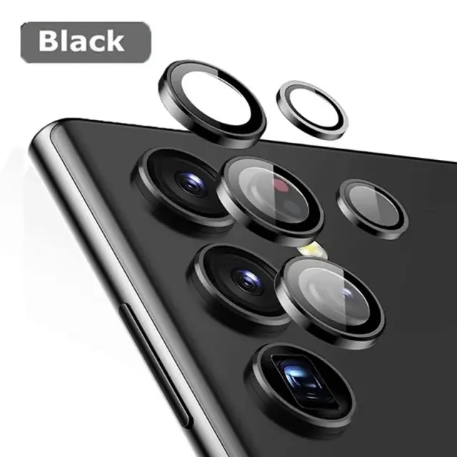 Bảo Vệ Ống Kính Máy Ảnh, Dành Cho S24 Ultra, Vỏ Vòng Camera Kim Loại, Kính Cường Lực, Dành Cho Galaxy S23 S22 Ultra 5G, Mũ Bảo Vệ 6