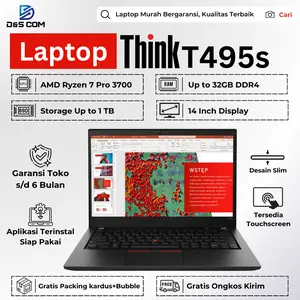 Laptop T495s AMD Ryzen 7 3700 RAM 16GB SSD 1TB Murah Berkualitas Bergaransi