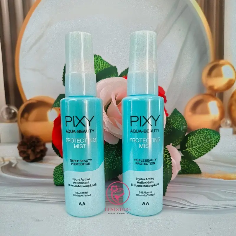 BPOM Pixy Aqua Beauty Protecting Mist 60ml Setting Spray Glow 1