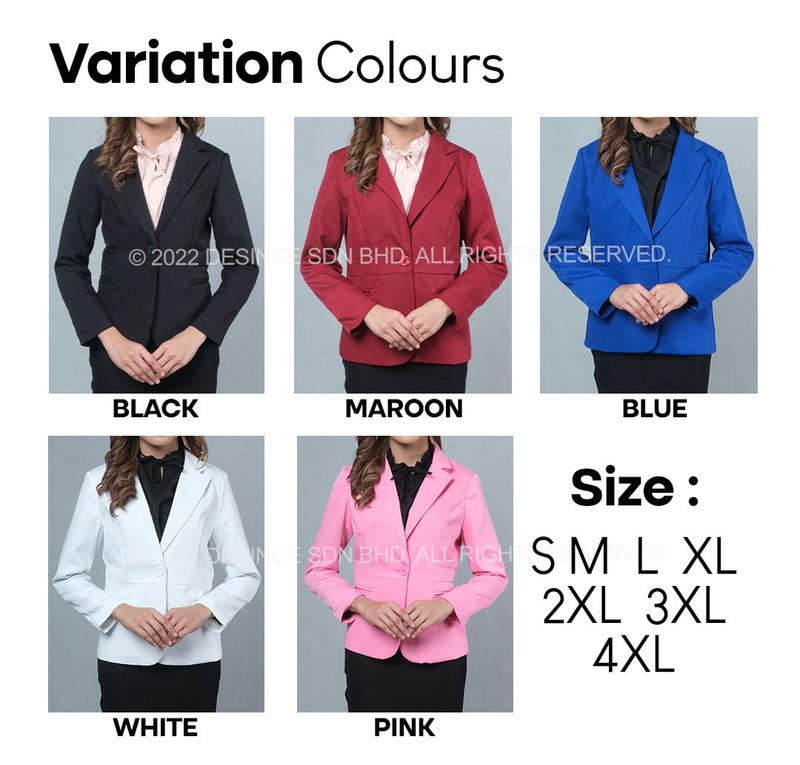 Product Introduction of DESINCE Women Blazer Black Coat Plus Size Outerwear Formal Office Casual Wear Blazer Wanita WT 050 Cardigan 2