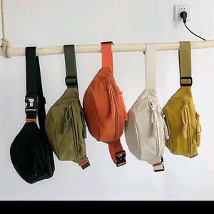 Tas Pinggang Fashion Wanita Trendy / Tas Wanita Bahan Nylon Waterproof / Tas Pinggang Wanita Kekinian Waistbag