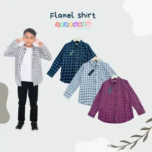 Sadonado Kemeja Flanel Anak Laki-laki untuk usia 5 thn-15 thn Kualitas Premium