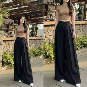 Lavie Pants - Culote Pallazo Highwaist Celana Panjang Wanita - Celana Fashion Muslim Wanita - Celana Casual Korean Style